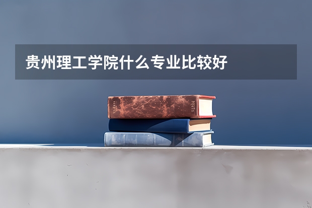 貴州理工學院什么專業比較好