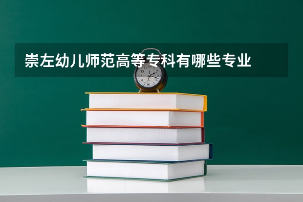 崇左幼兒師范高等專科有哪些專業(yè)