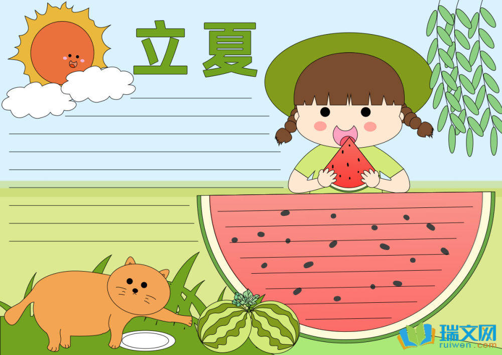 立夏手抄報圖片
