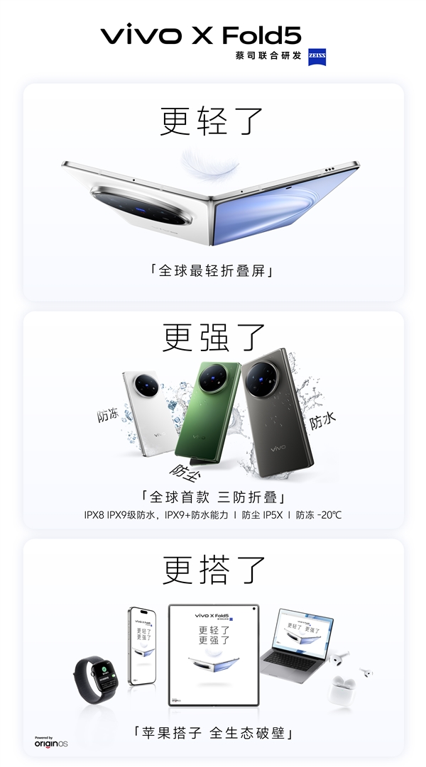 果粉眼中的佳折疊屏！vivo X Fold5完美連接蘋果設備