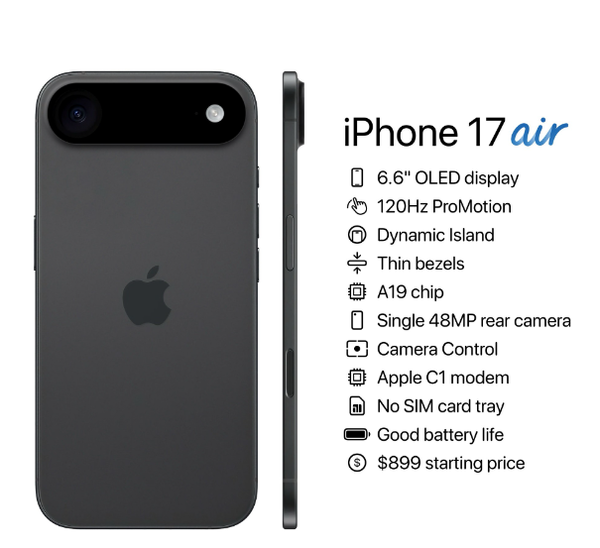 iPhone 17 Air五大特點(diǎn)：今年特殊的蘋果手機(jī)